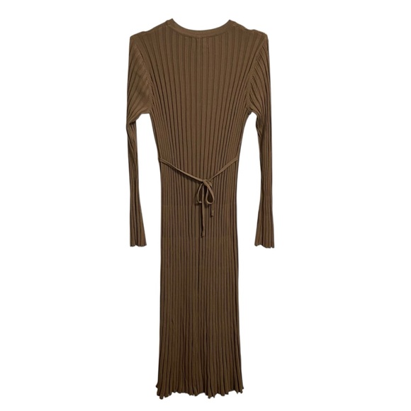 DISSH Ada Khaki Long Sleeve Midi Dress MED NWT - Picture 6 of 8